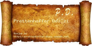 Prettenhoffer Dézi névjegykártya